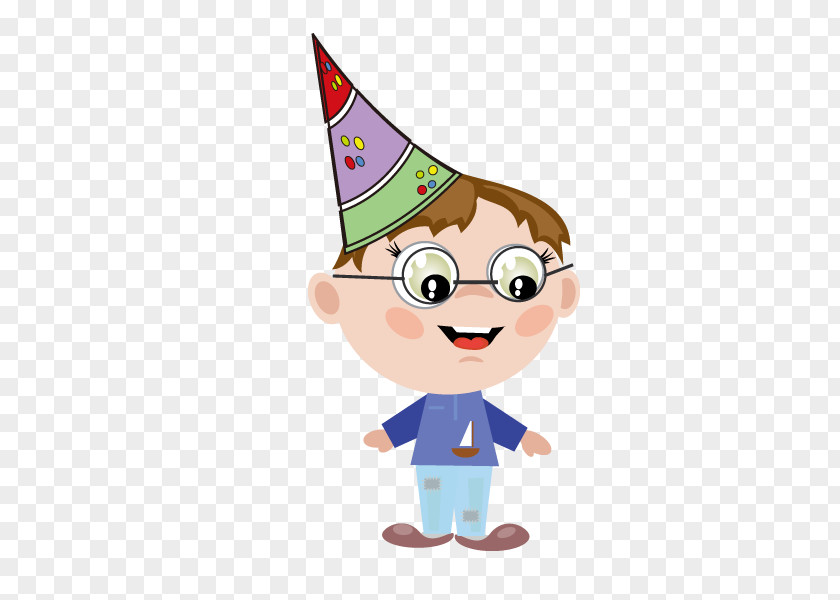 Chuckled Child Wearing Glasses Wedding Invitation Greeting Card Birthday Cartoon PNG