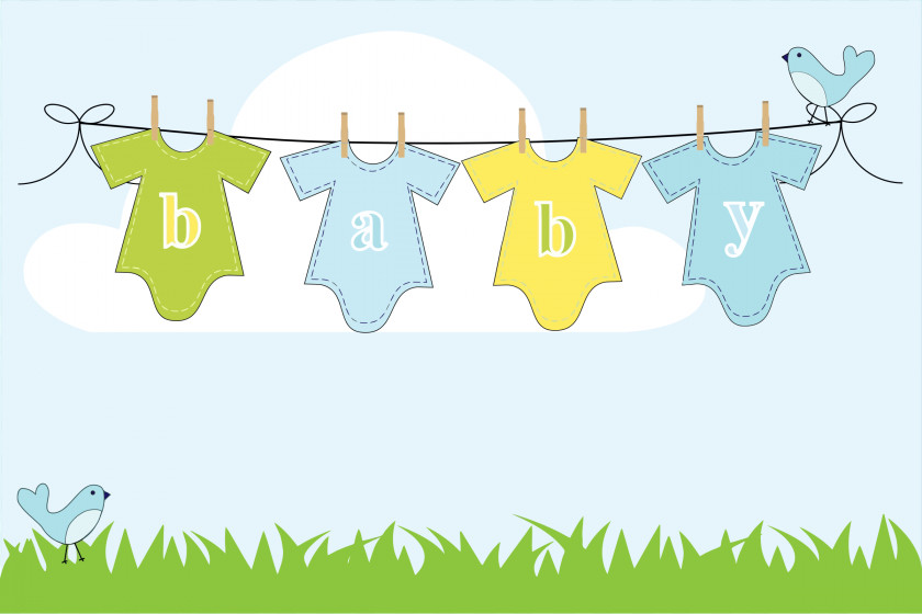 Clothesline Cliparts Gift Card Baby Shower Greeting Infant PNG