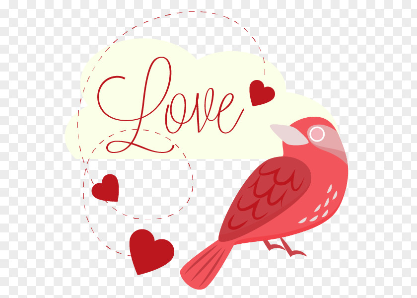 Vector Pink Romantic Love Birds Lovebird Euclidean PNG