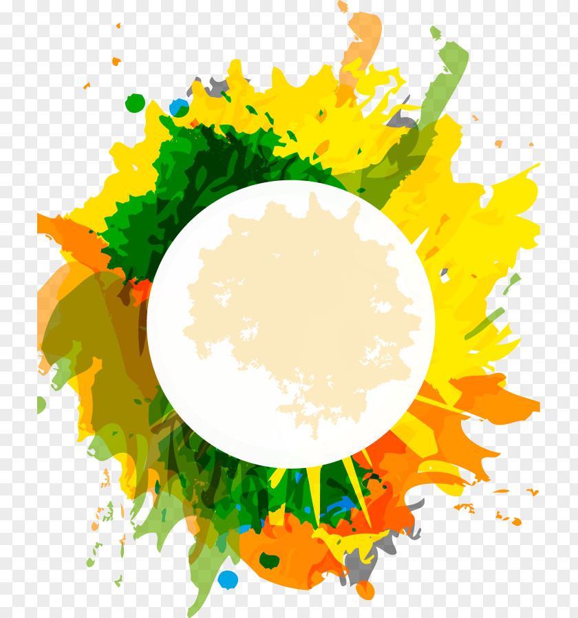 Colorful Abstract Watercolor Ink Ring Art Element Euclidean Vector Shape PNG
