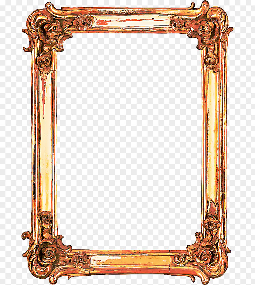 Copper Metal White Background Frame PNG