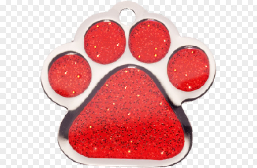 Dog Pet Tag Engraving Red PNG