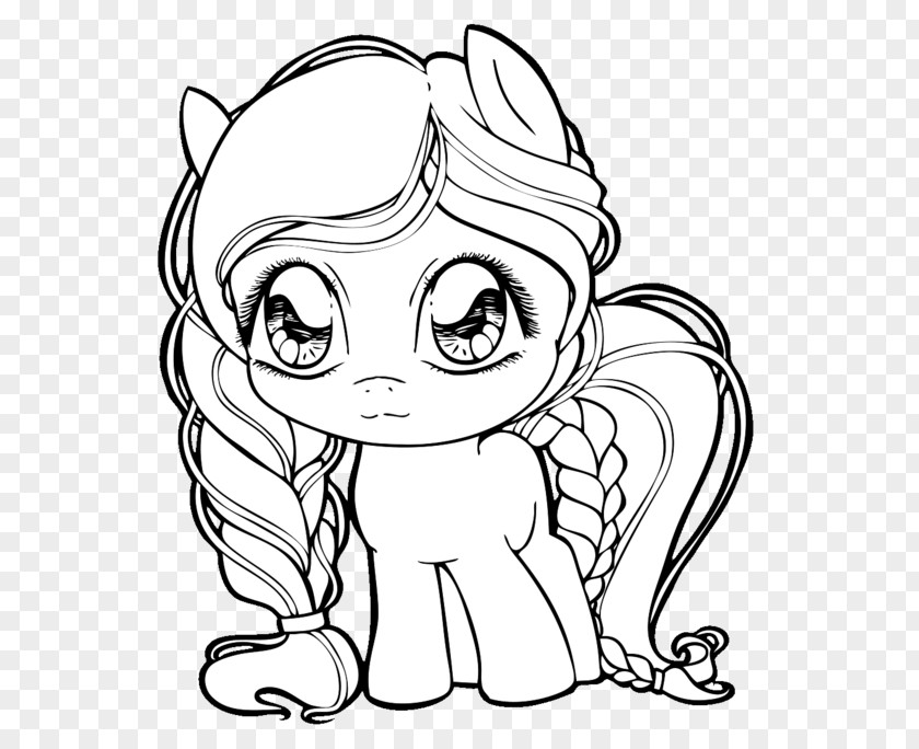 Horse Pony Drawing Coloring Book Line Art PNG