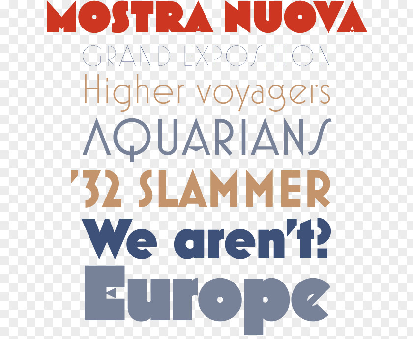 Poster Credits Font Italian Art Deco MyFonts Typography PNG