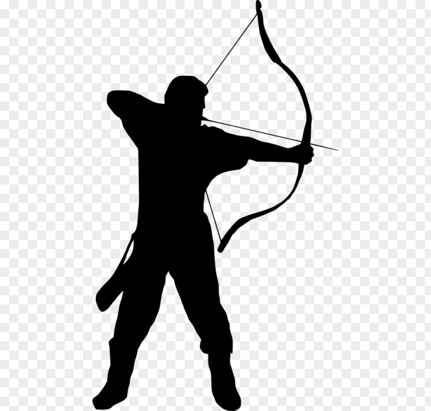 Silhouette Archery Black And White Clip Art PNG