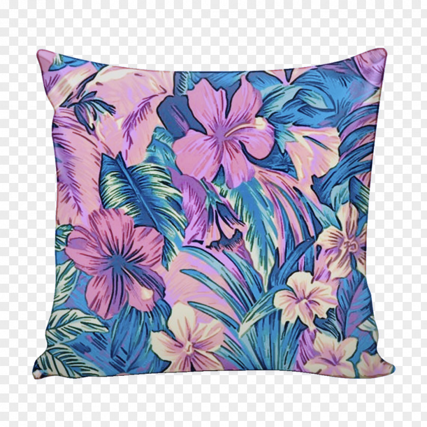 Violet Teal Aqua Throw Pillow Cushion Purple Pink PNG