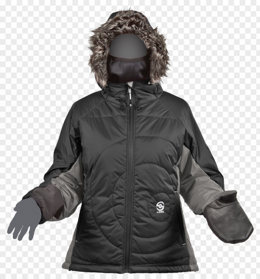 Winter Jacket PrimaLoft Coat Glove Outerwear PNG