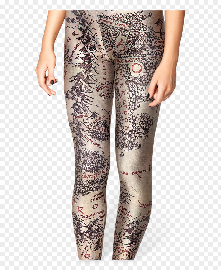Dress The Lord Of Rings A Map Middle-earth Leggings PNG