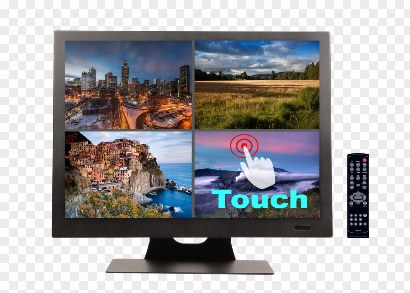 LCD Television Computer Monitors Touchscreen Capacitive Sensing Display Device PNG
