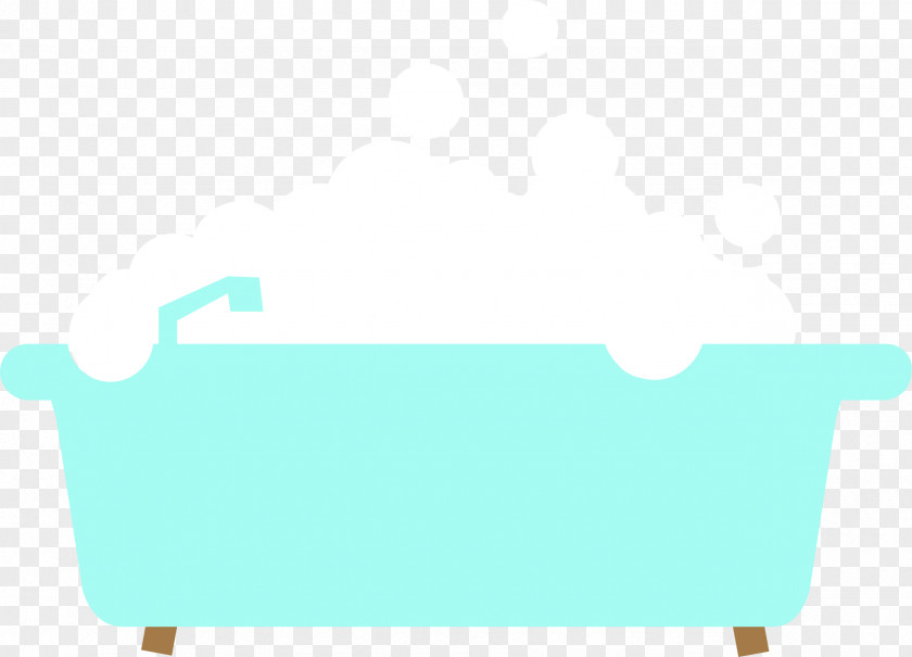 Blue Bathtub Text Cartoon Illustration PNG