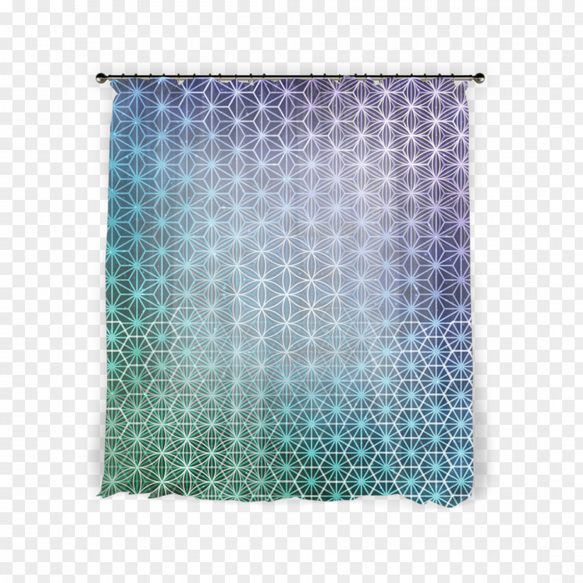 Curtains Curtain Textile Teal Turquoise Pattern PNG