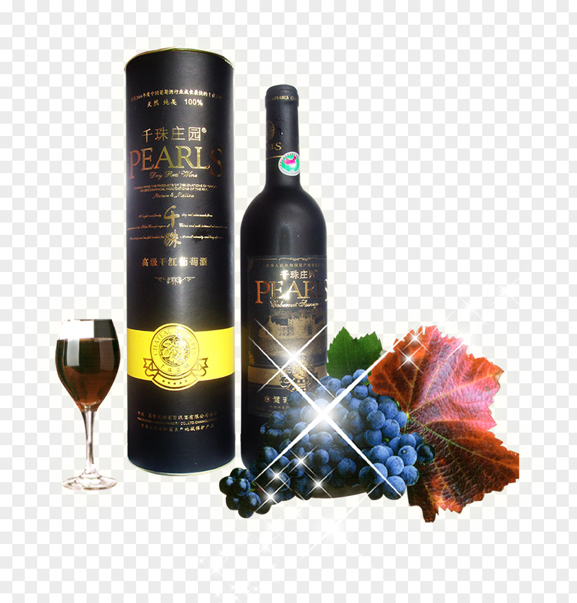 One Thousand Beads Manor Dry Red Wine Dessert Liqueur PNG