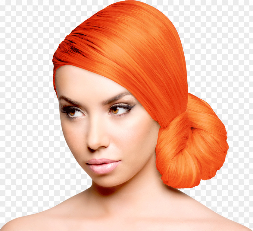 Orange Hair Coloring Human Color Dye Blue PNG