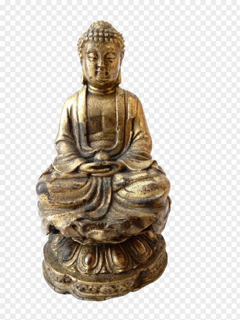 Recreation Buddha Statue Figurine Bronze Classical Sculpture Artifact M PNG
