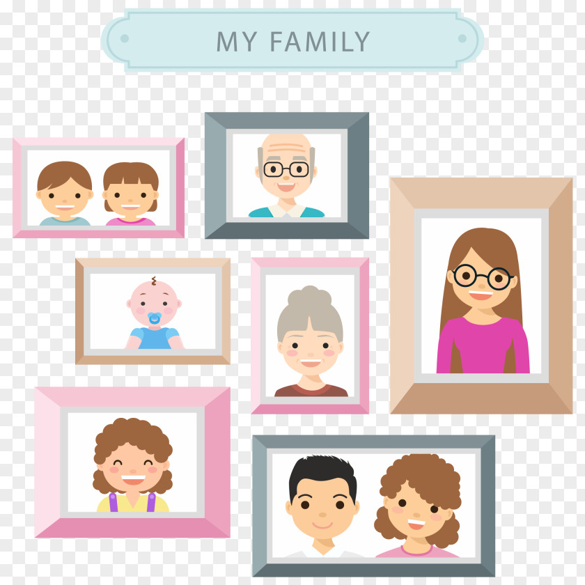 Vector Home Frame Family Euclidean Clip Art PNG