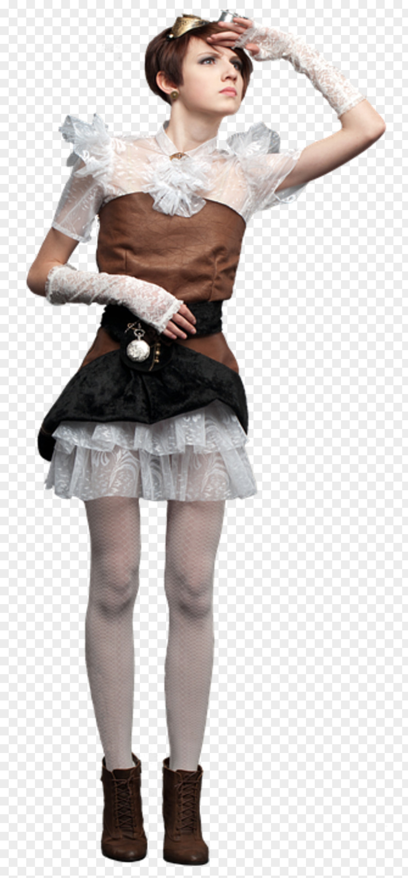 Woman Steampunk Fashion Costume Clothing PNG
