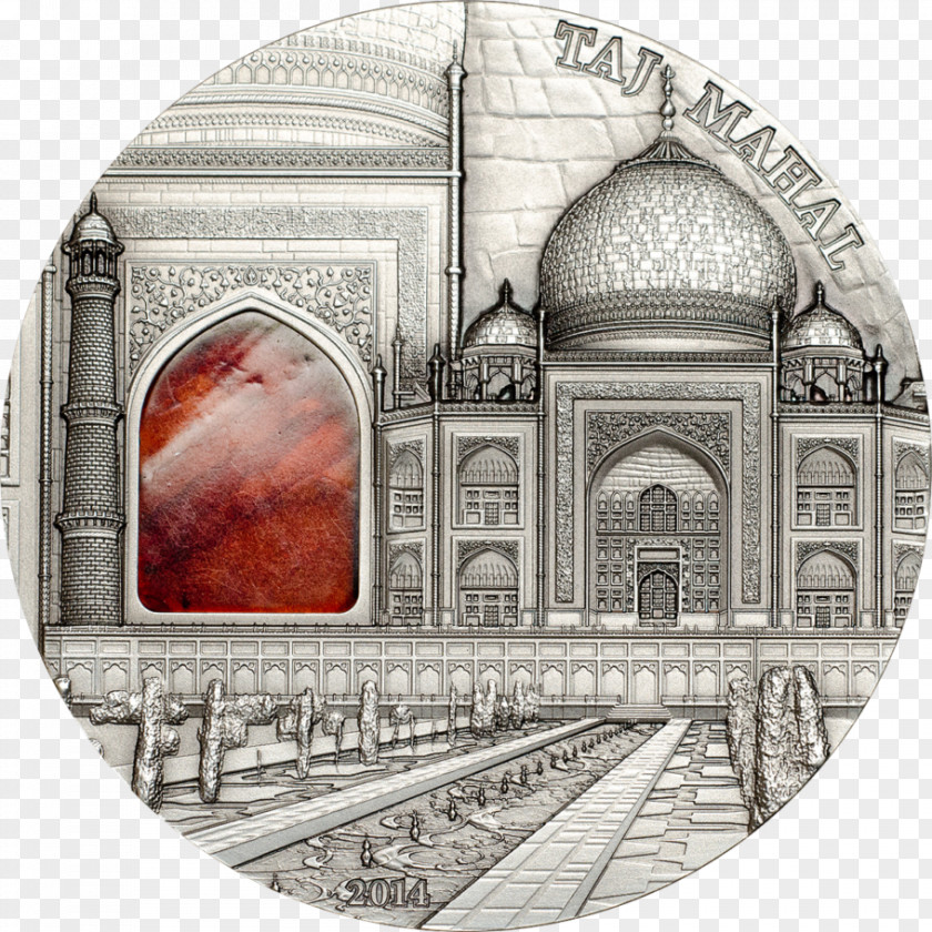 Taj Mahal Palau Silver Coin PNG