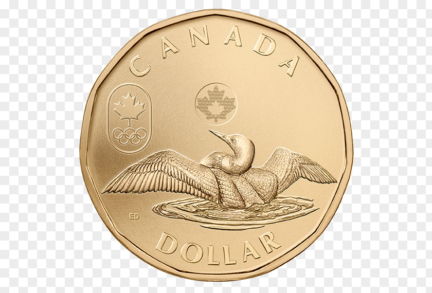 Uncirculated Coin Winter Olympic Games Canada Loonie Toonie Canadian Dollar PNG