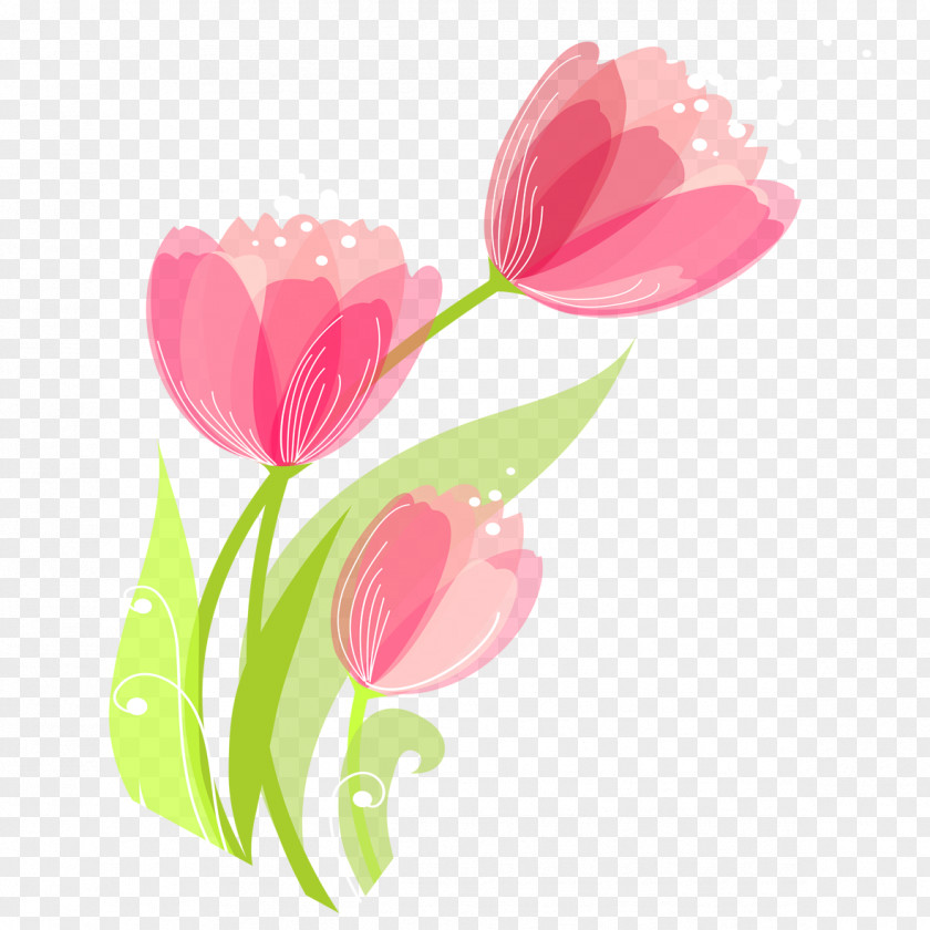 Art Tulip Flowers Free Pictures Flower Three-dimensional Space PNG