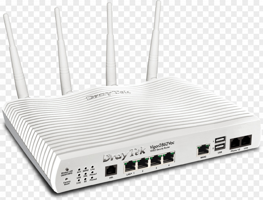 Draytek V2862AC Vigor 2862ac VDSL 802.11ac Router Wireless PNG