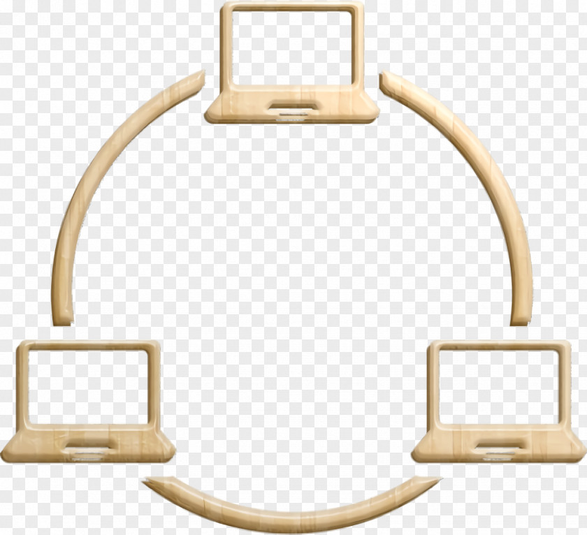 Laptops Icon Networking Circle PNG