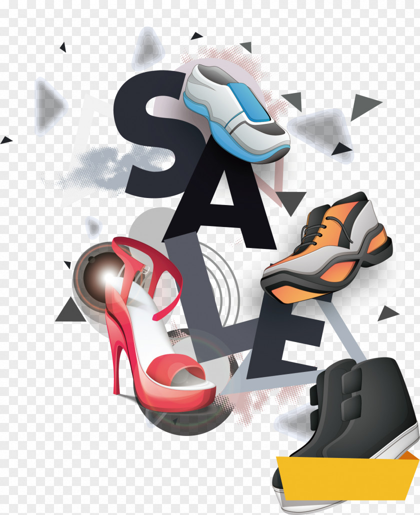 Vector Color High Heels Poster Shoe High-heeled Footwear Flyer PNG