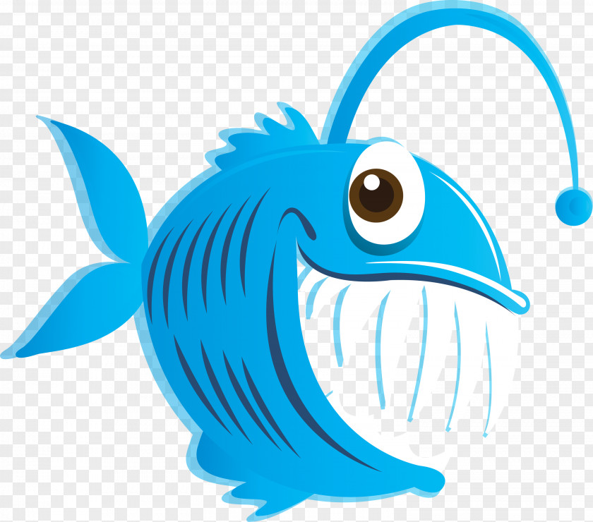 Cartoon Fish Blue Aqua PNG