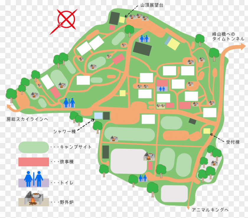 Map フォレストパーティー峰山 Campsite Camping カメヤマコ PNG