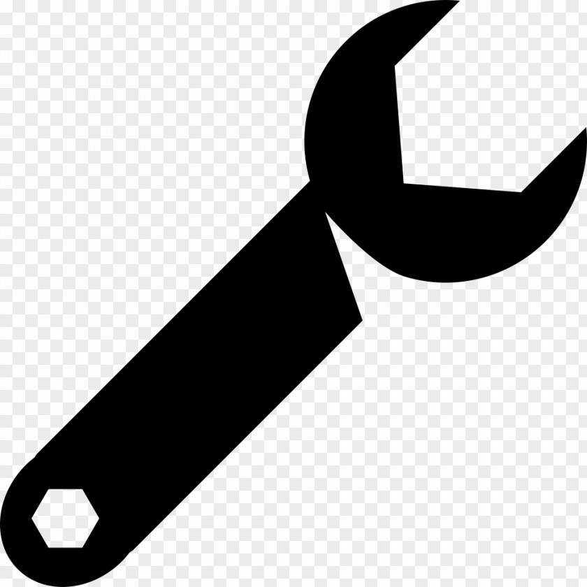 Black And White Adjustable Spanner User PNG