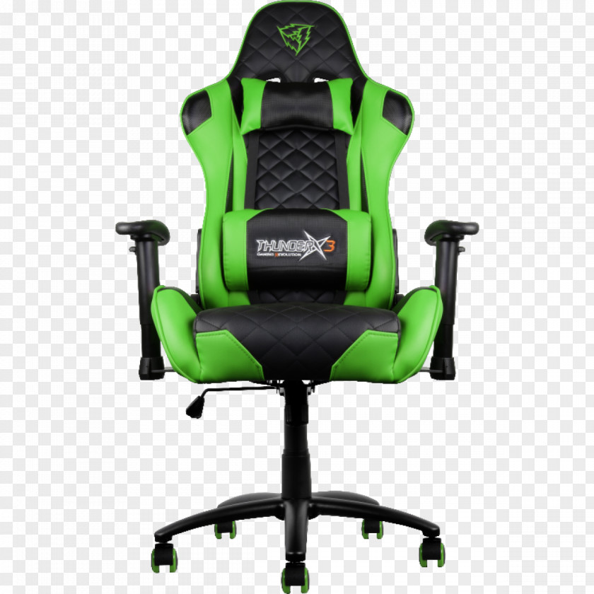 Chair Gaming Green Wing Video Game PNG