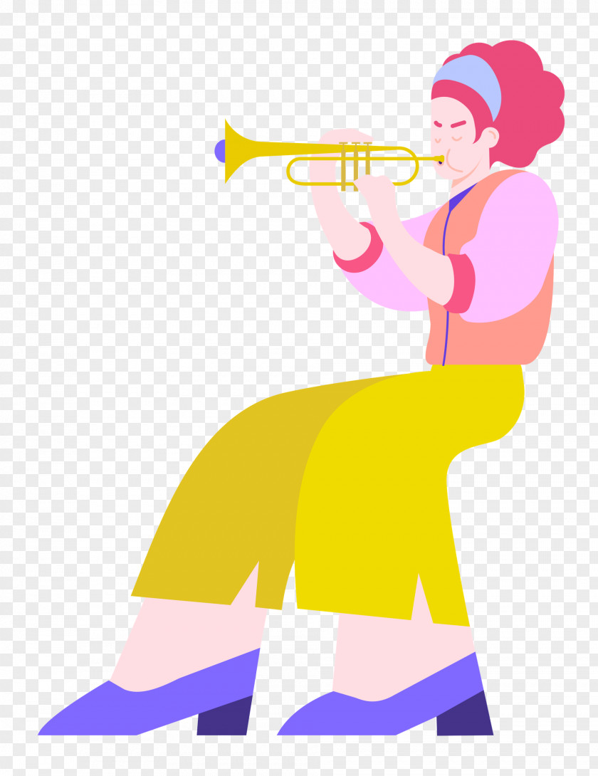 Playing The Trumpet Music PNG