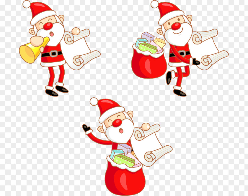 Vector Cartoon Santa Claus Graphic Design Christmas PNG