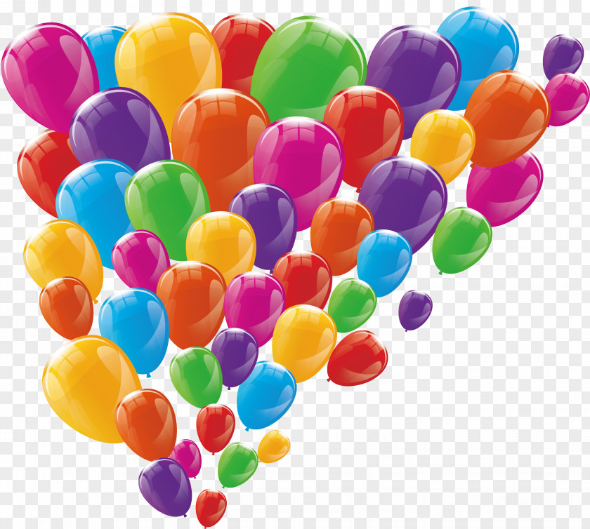 Vector Colorful Balloons Balloon Birthday Greeting Card Illustration PNG