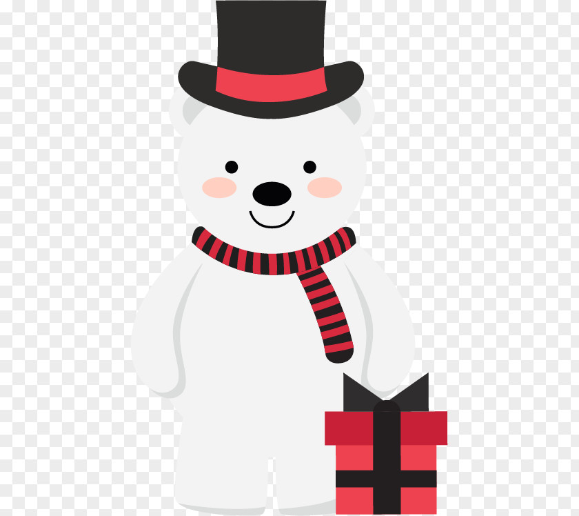 Bear Vector Material Snowman Polar Santa Claus Christmas PNG
