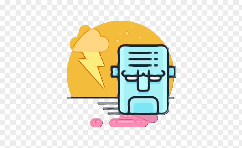 Cartoon Line Technology Icon PNG