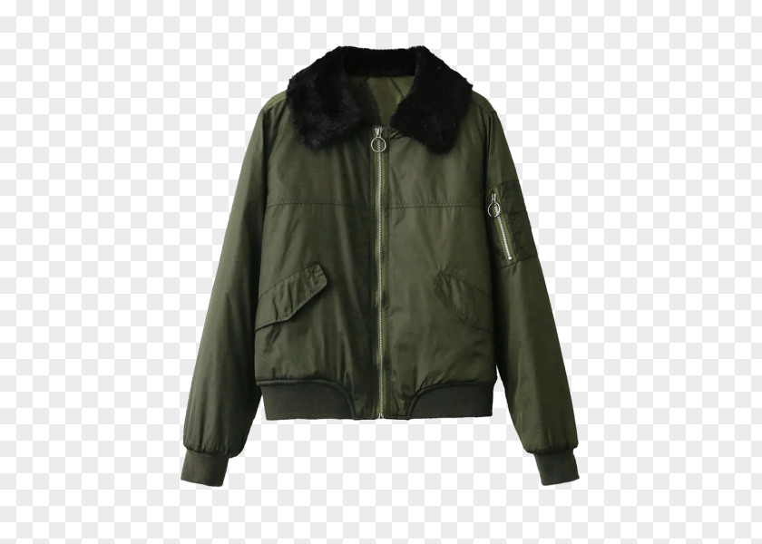 Fur Collar Coat Flight Jacket Leather Zipper PNG