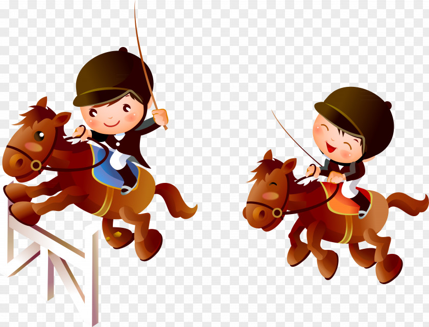 Horse Riding Children's Games Animation Cartoon PNG
