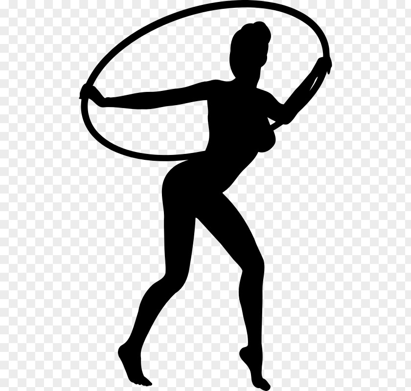 Woman Silhouette Hula Hoops Dance Clip Art PNG