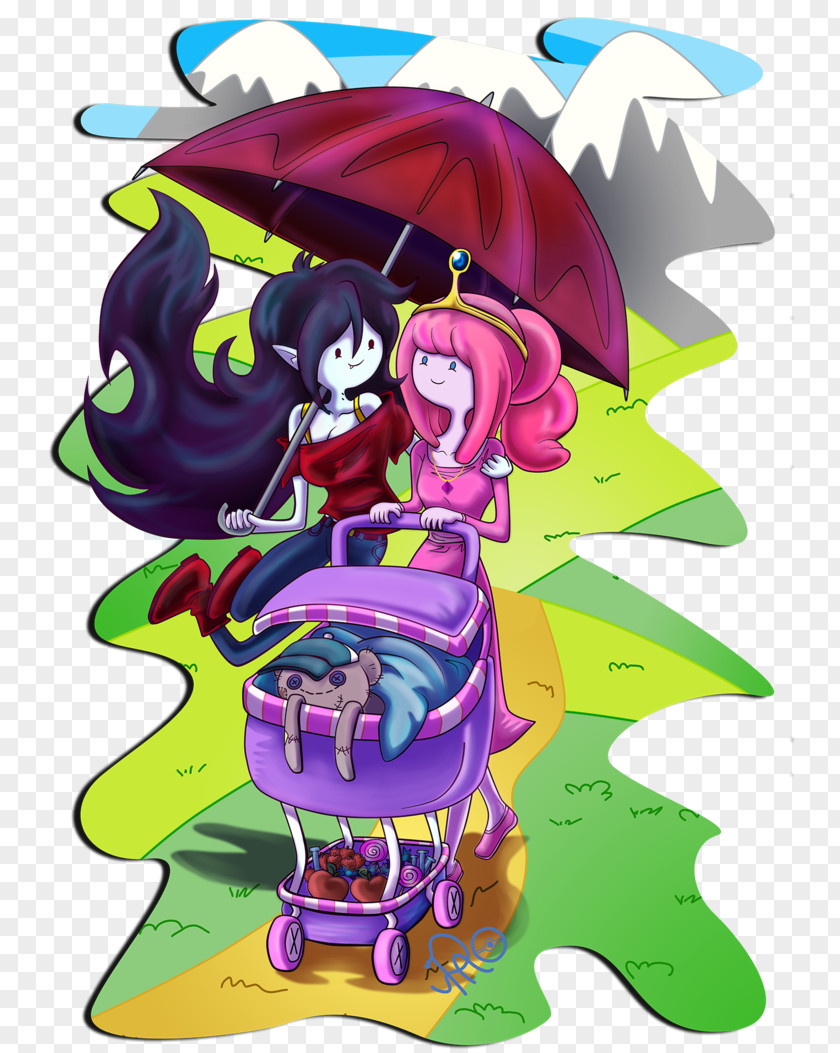 Family Outing Princess Bubblegum Marceline The Vampire Queen Chewing Gum PNG