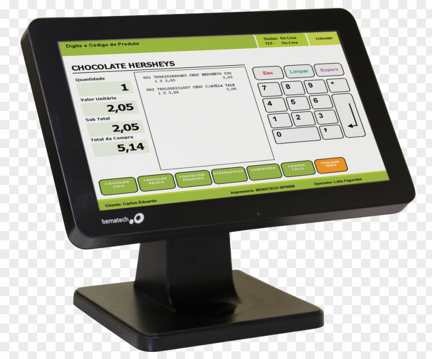 Flat Display Mounting Interface Computer Monitors Terminal Logic Controls, Inc. DBA Bematech Point Of Sale Software PNG