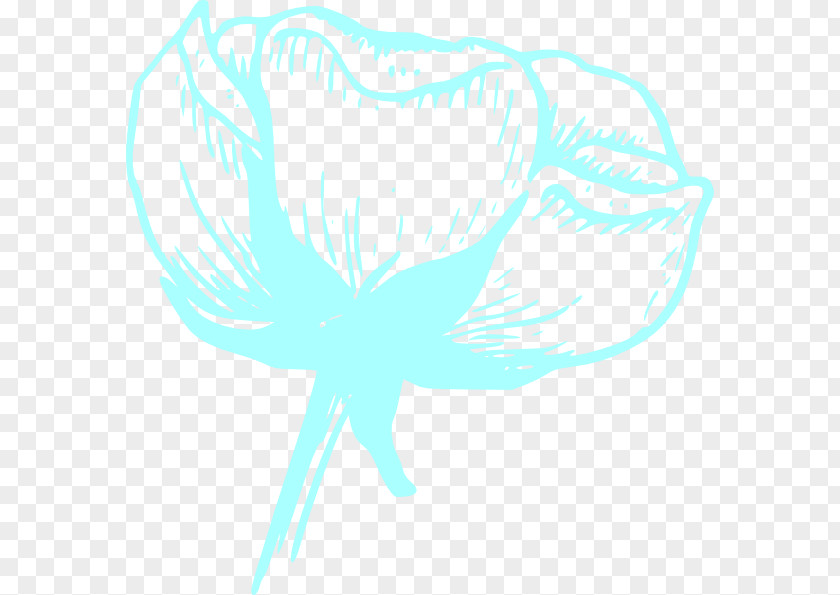 Flower Drawing Light Blue Clip Art PNG