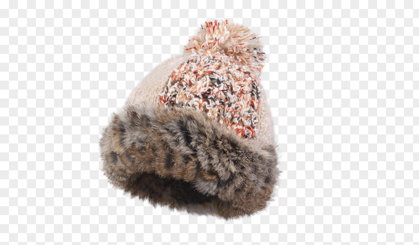 Kenmont Autumn And Winter Rabbit Fur Hat Knitted Knit Cap PNG