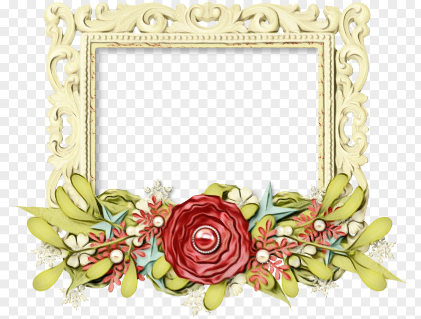 Floral Design Flower Picture Frame PNG