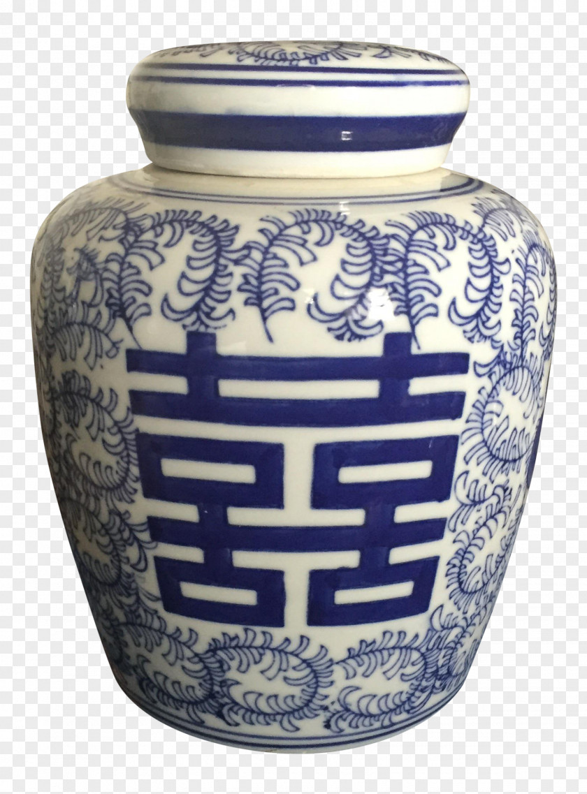 Vase Ceramic Blue And White Pottery Urn PNG
