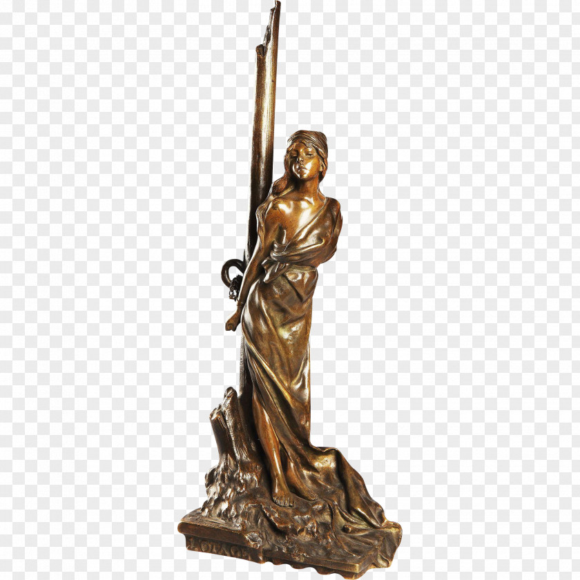 Bronze Sculpture Art Nouveau Fine PNG