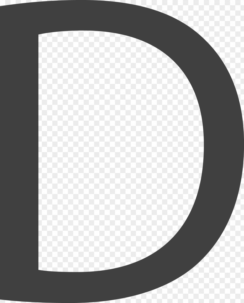 Letter D Black And White Design Pattern PNG
