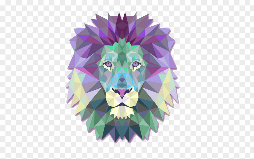 Lions Head Lionhead Geometry T-shirt Polygon PNG