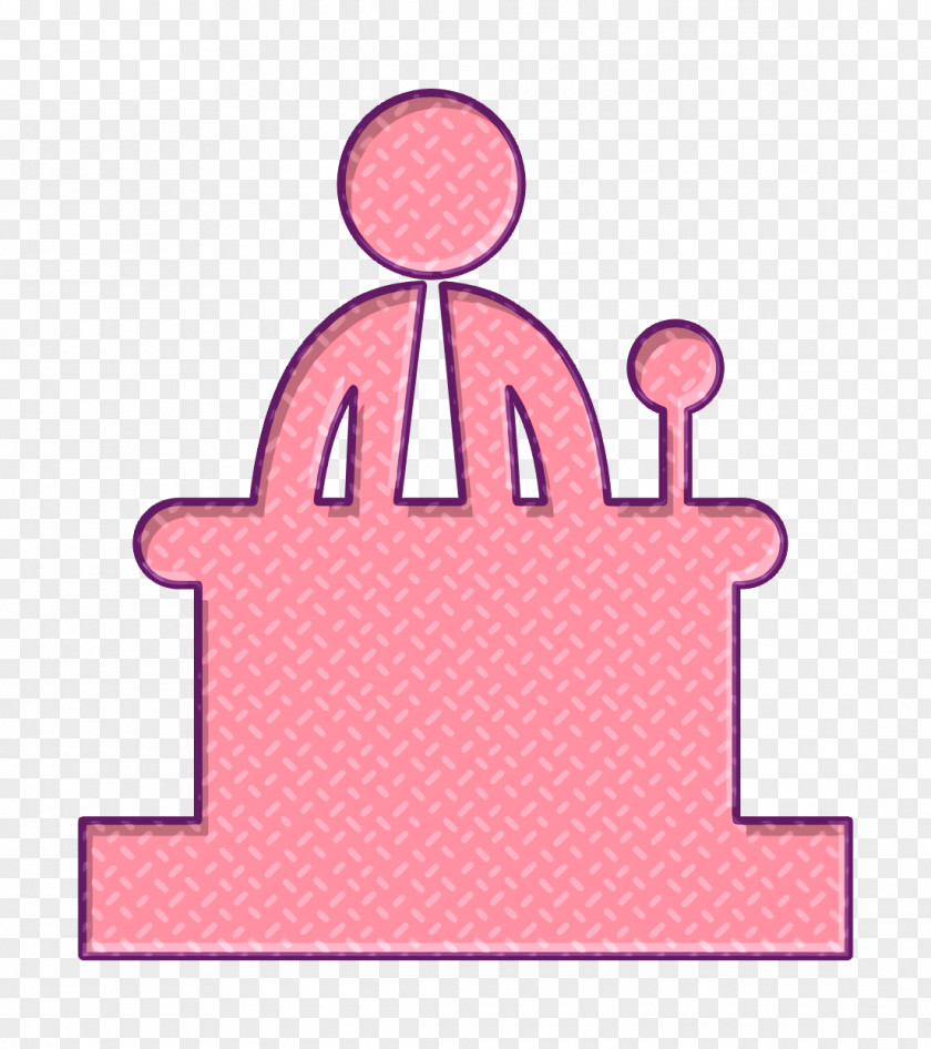 Mic Icon People Businessman Talking With A Behind Table PNG