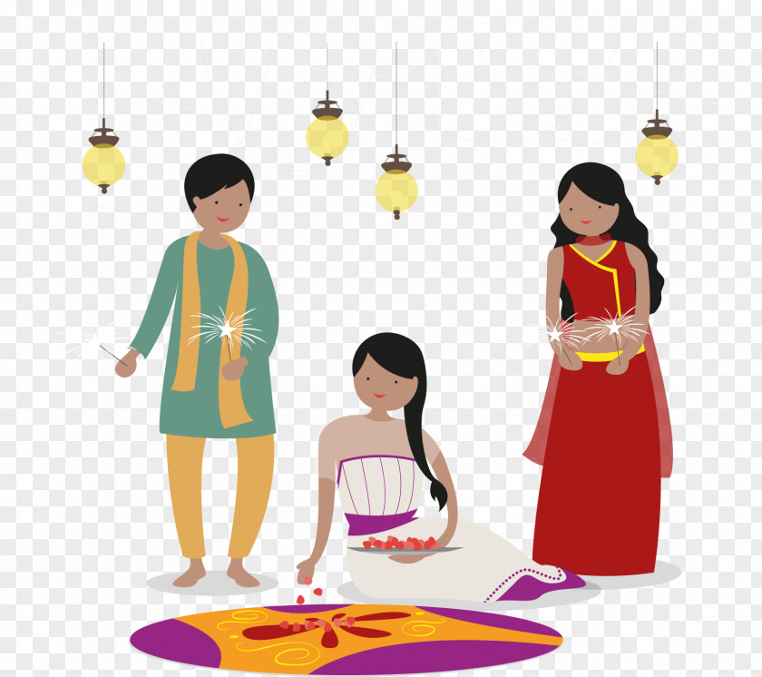 Vector Hand-drawn Characters In India Culture Of Photography PNG