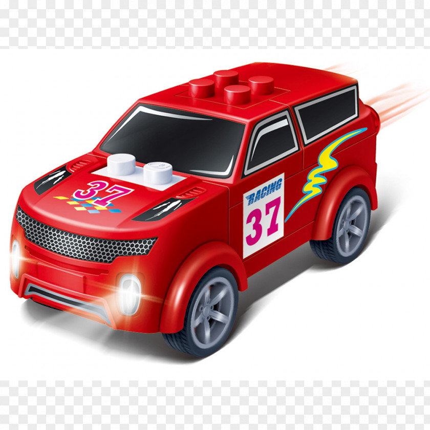 Yi Bao Pull Fast Racing Car Toy Block Identity PNG